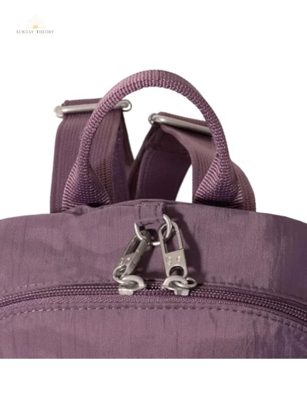 Anti-Theft Water-Resistant Nylon Backpack with RFID Blocking and Locking Zippers